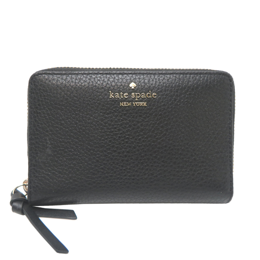 Kate Spade Knot Medium Wallet, Women's Bi-fold KN730, Pebble Leather, Polyure...
